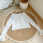 Ruffle Collar Lace White Cardigan - In Stock / S