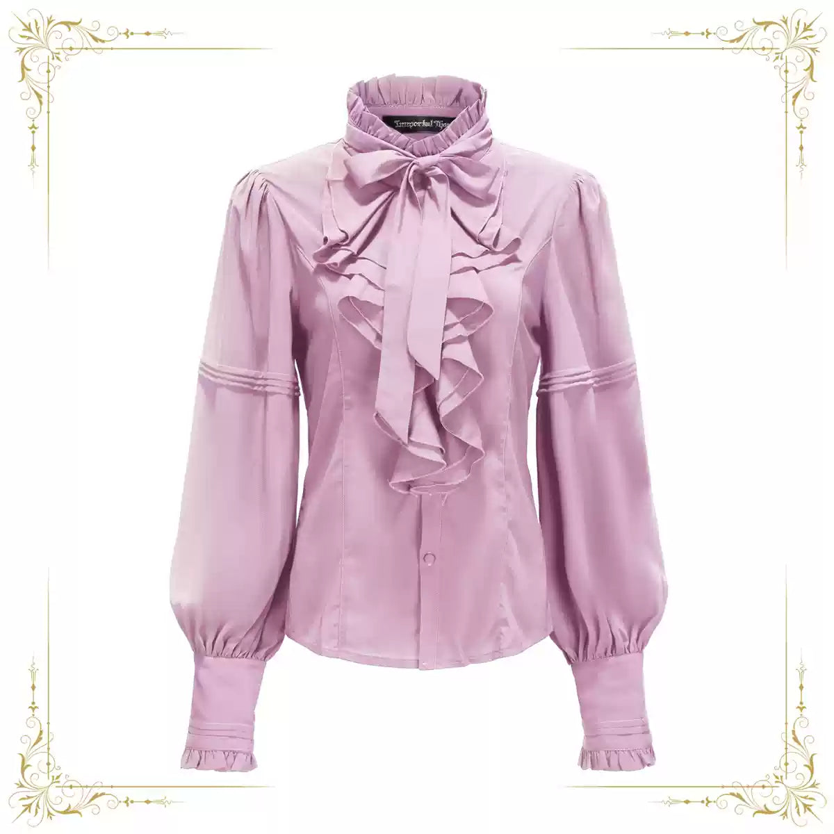 Immortal Thorn - Endless Promises - Ouji Lolita blouse with a ruffle jabot collar