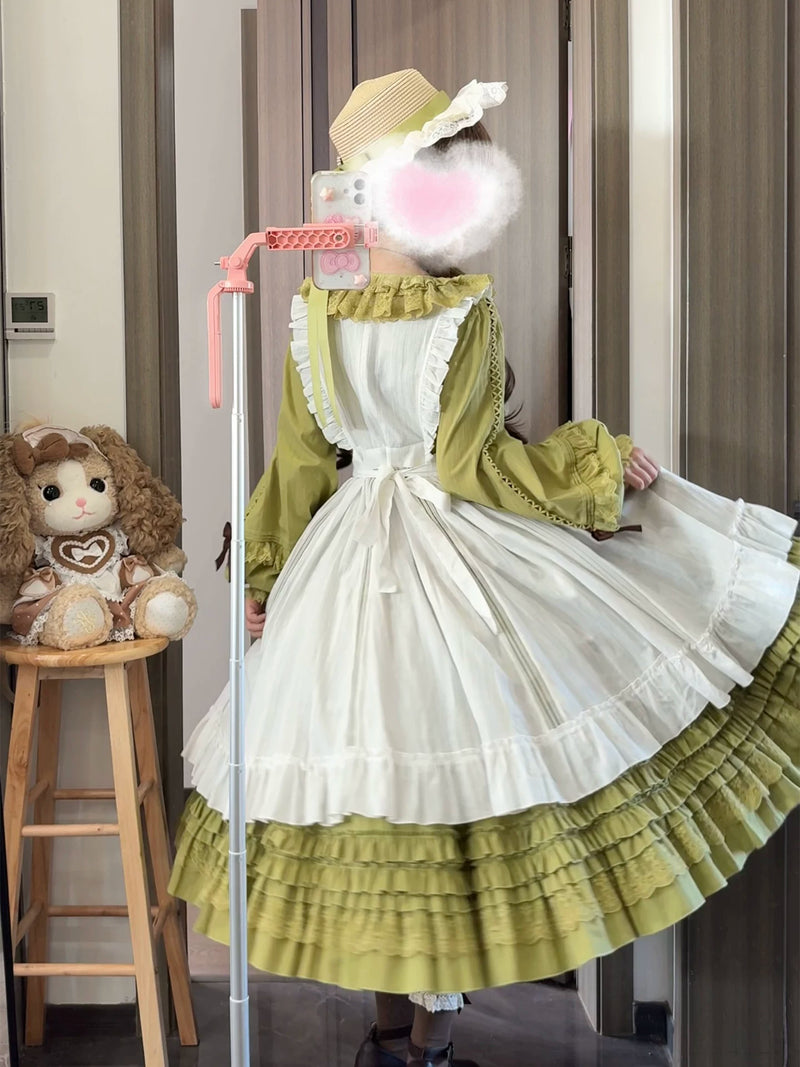 Carol Goddess - Tasha's Garden OP - Olive green classic Lolita