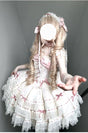 (Apricot complete set) Hair ribbon + skirt (neckwear included) / S