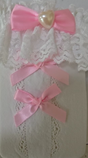 Pink wrap-waist bow, pearl version / One Size