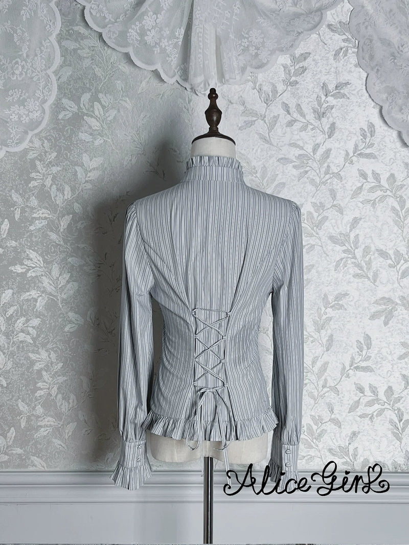 Alice Girl - Duke of Victoria - Classic Lolita Striped Blouse