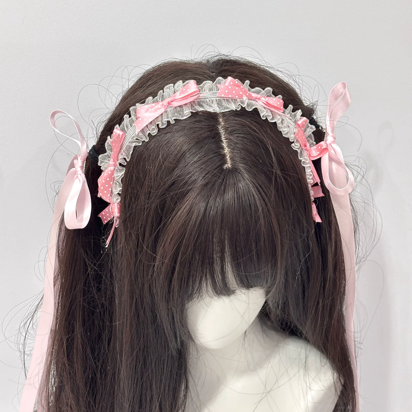 Cat Tart - Ribbon KC - Lolita Headband with Long Bow Ribbons