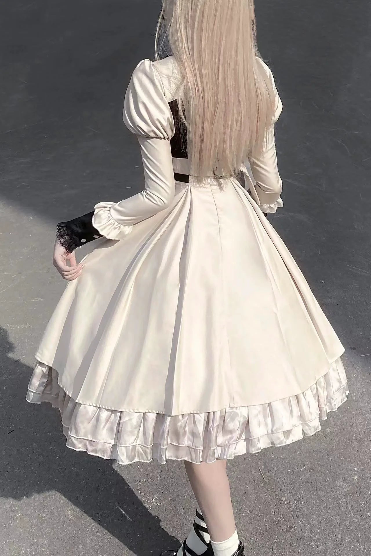 Letters from Unknown Star - Full Moon Charm - Gothic Lolita OP Dress Dark Themed Dress Short Style