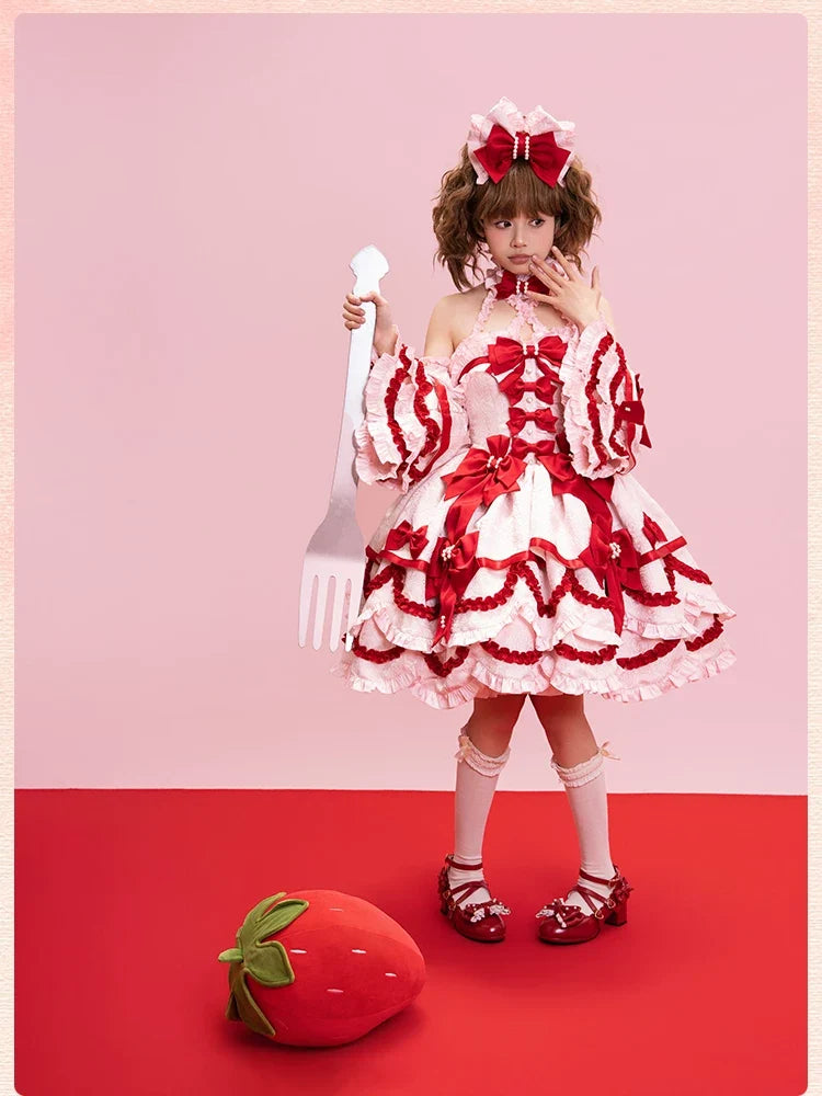 Alice Girl - Sweetheart Petal - Sweet Lolita Hime Sleeves, Layered Ruffles