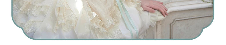 Inmorelli - Jasmine Manor - Light Green Ballet JSK Dress with Lace Ruffles
