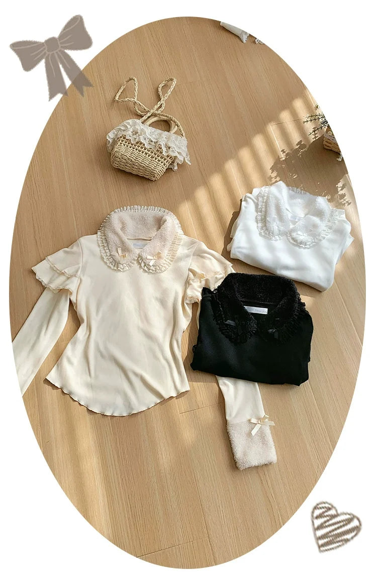 With PUJI - Sweet Lolita Innerwear Autumn and - Winter Lolita Sweater Other Surprise