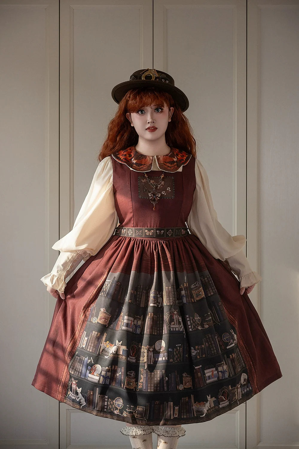 Miss Point - German Bookshelf - Classic Lolita Printed JSK Dress