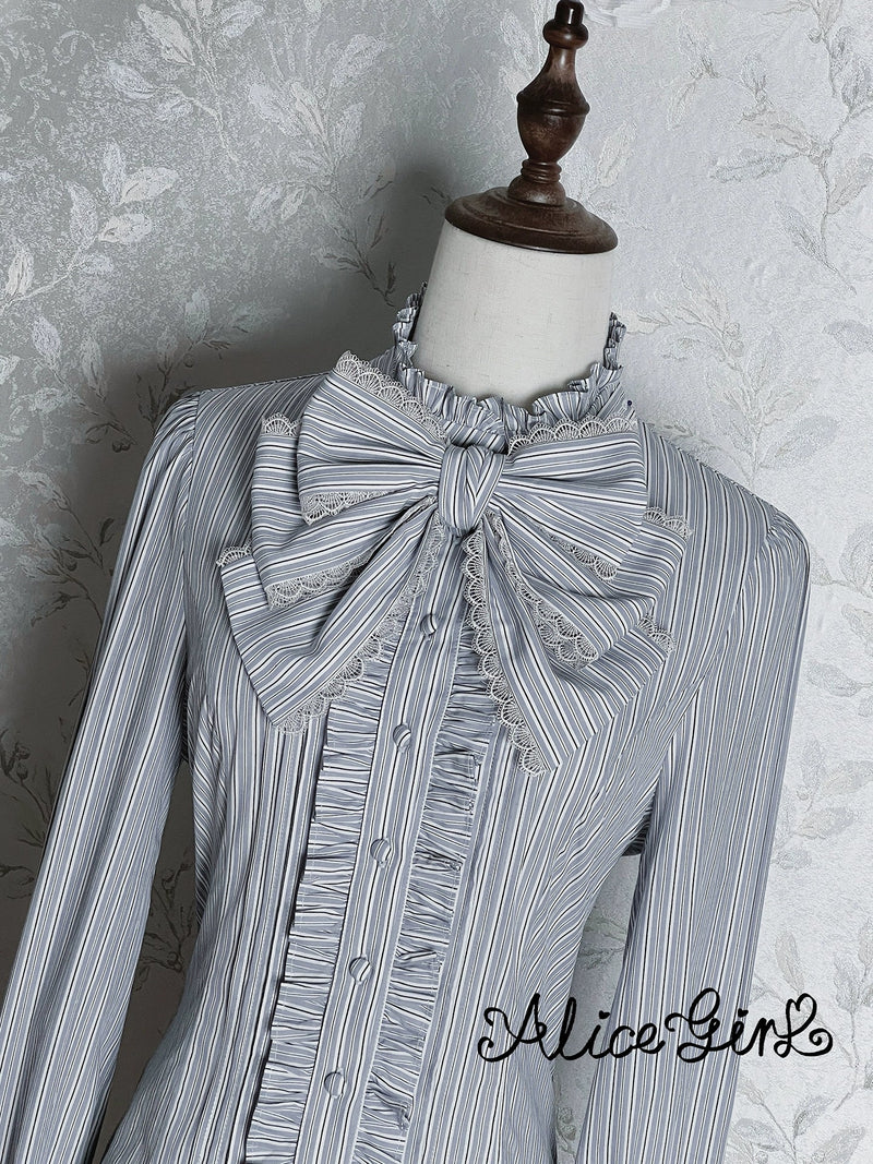 Alice Girl - Duke of Victoria - Classic Lolita Striped Blouse