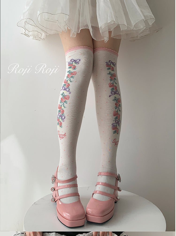 Roji Roji - Autumn Sweet Lolita Cotton - Thigh-high Socks Socks