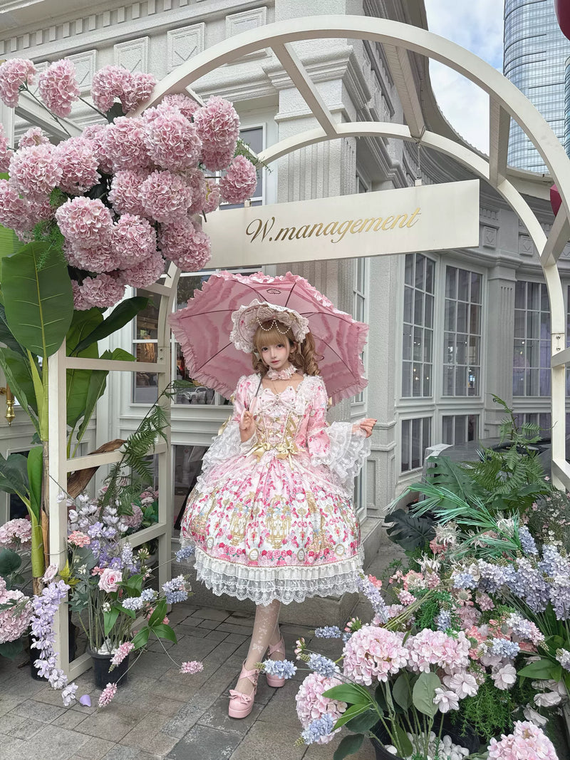 White Sugar Girl - Rose Garden Sequence - Sweet Lolita long sleeve
