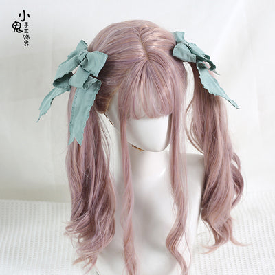 Xiaogui - Cosplay Double Ponytail Spiral Lolita Hair Clips bean green (pair)