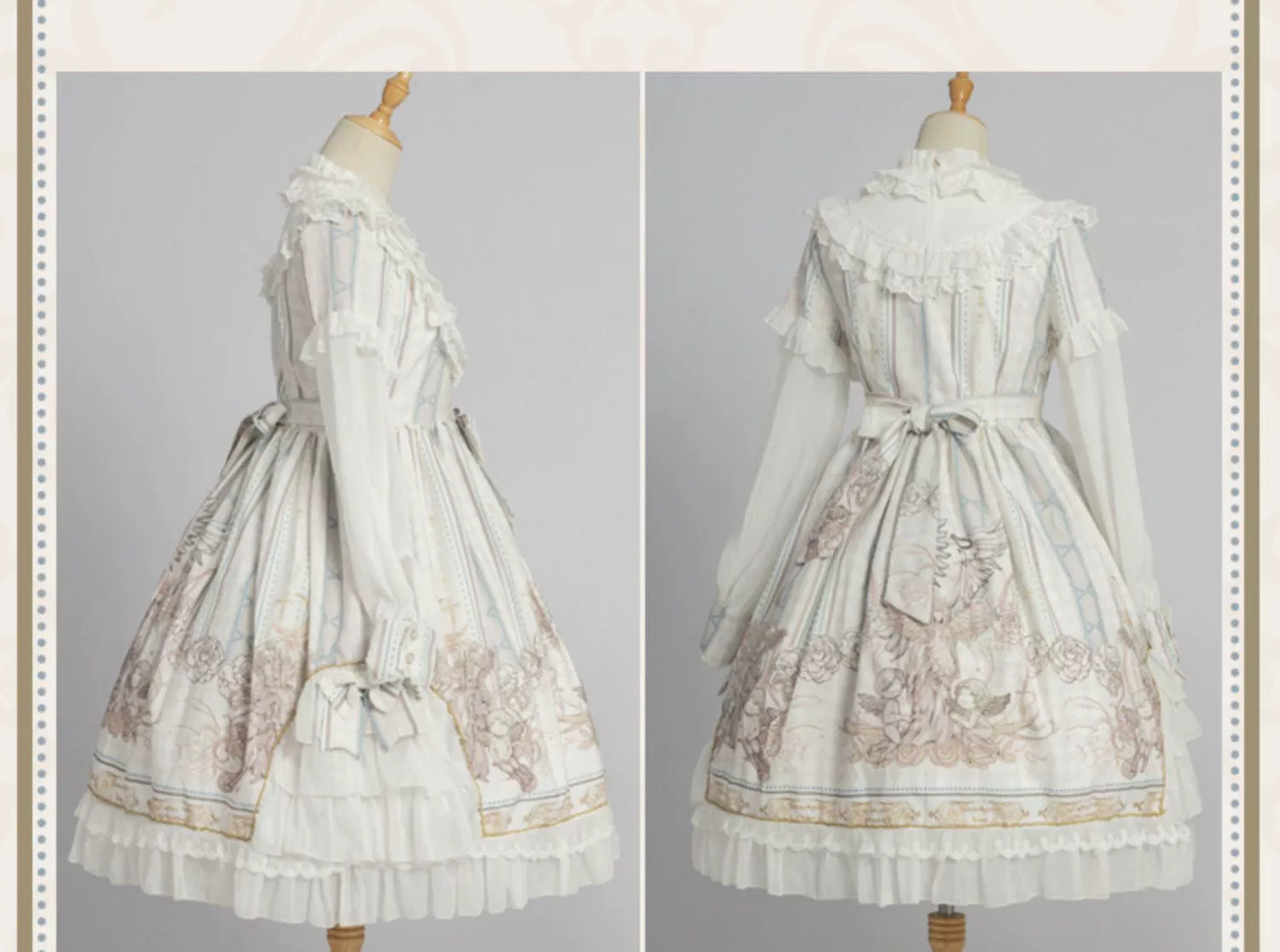OCELOT - Chiffon Classic Lolita OP Dress - Long Sleeve OP Dress