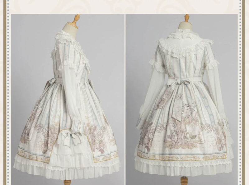 OCELOT - Chiffon Classic Lolita OP Dress - Long Sleeve OP Dress