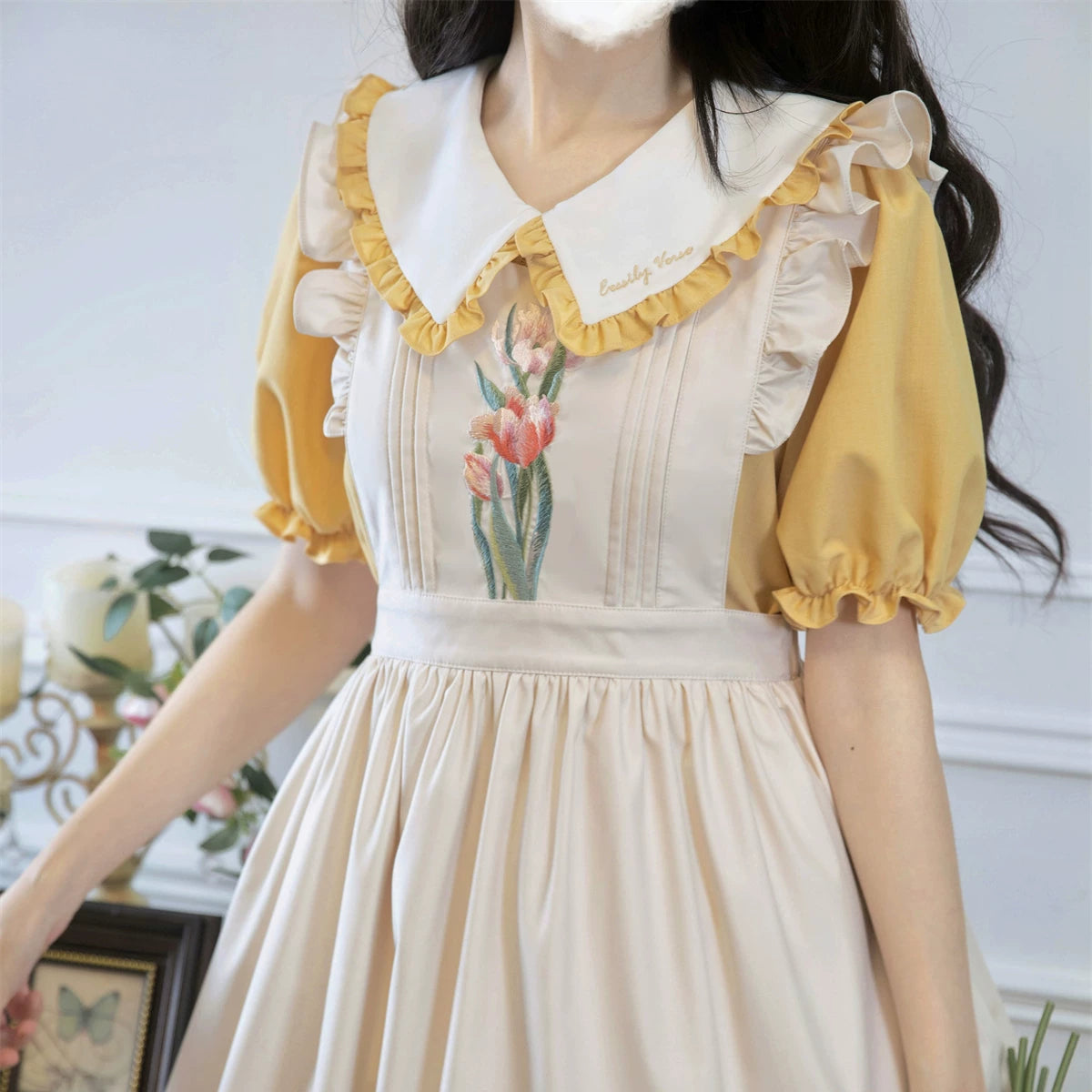 Little Gardener - Embroidered Blouse and Adjustable JSK Set - detail view 16