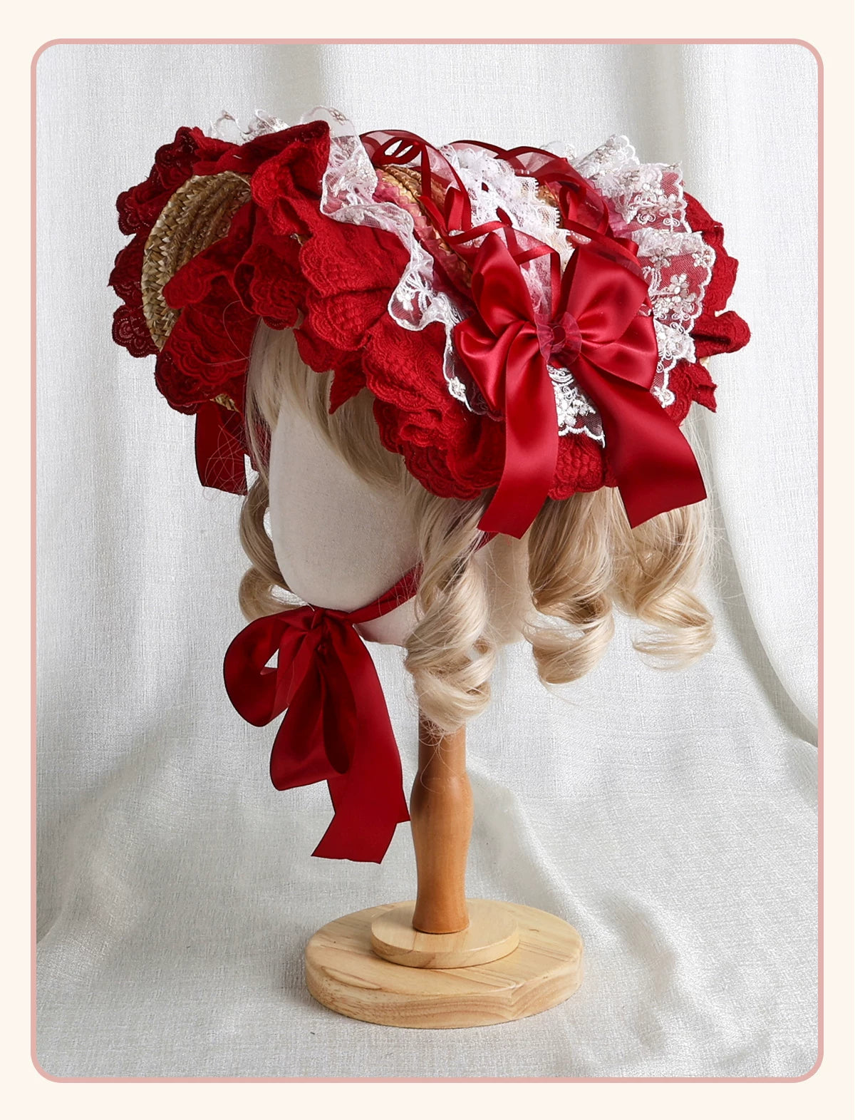 Stardust Rose - Rose Bow Collection - Headwear with red rose motifs