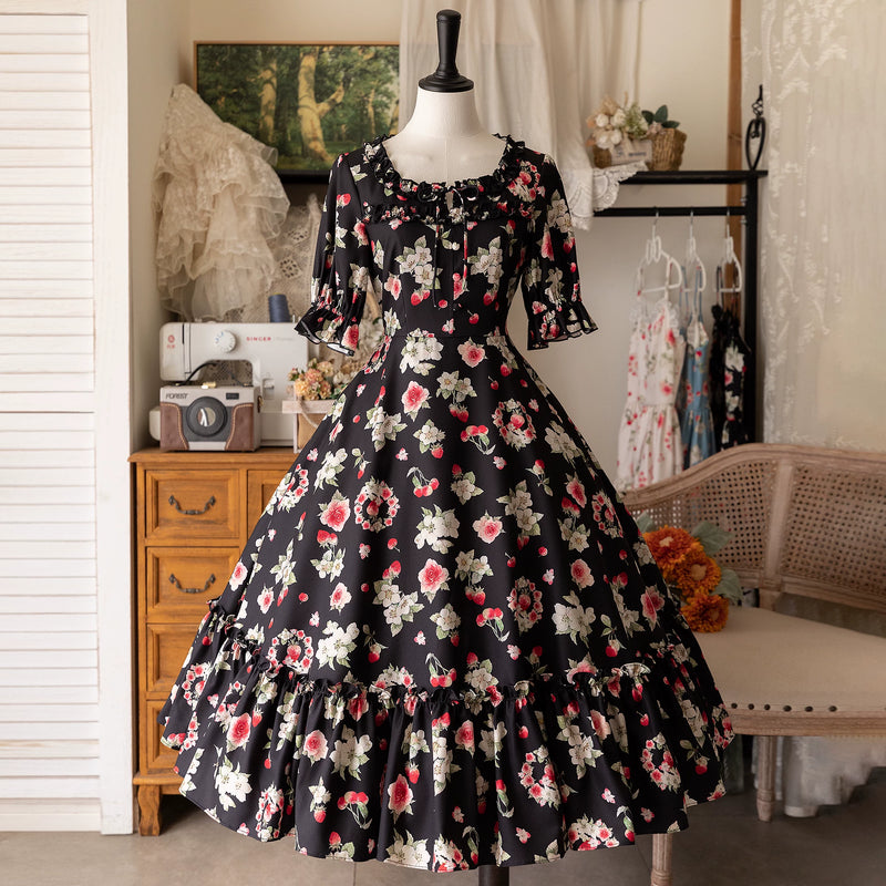 Forest Wardrobe - Early Summer Berry Storybook - Classic Lolita OP Dress - 4