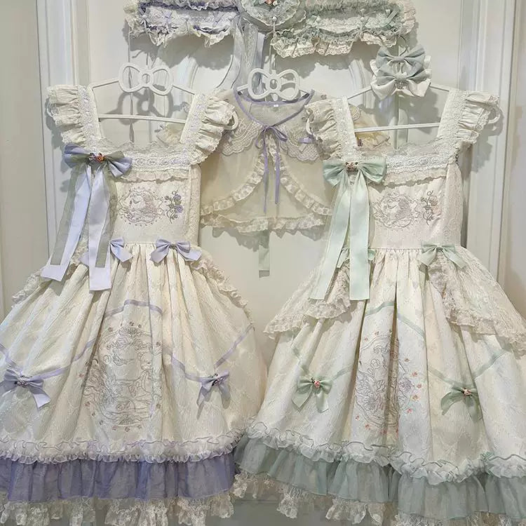 Glazed Spring Mirror - Embroidered Doll-Style JSK Dress Set - detail view 3