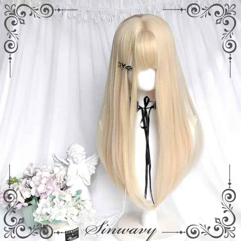 Cream-beige blunt princess-cut Lolita wig - view 5