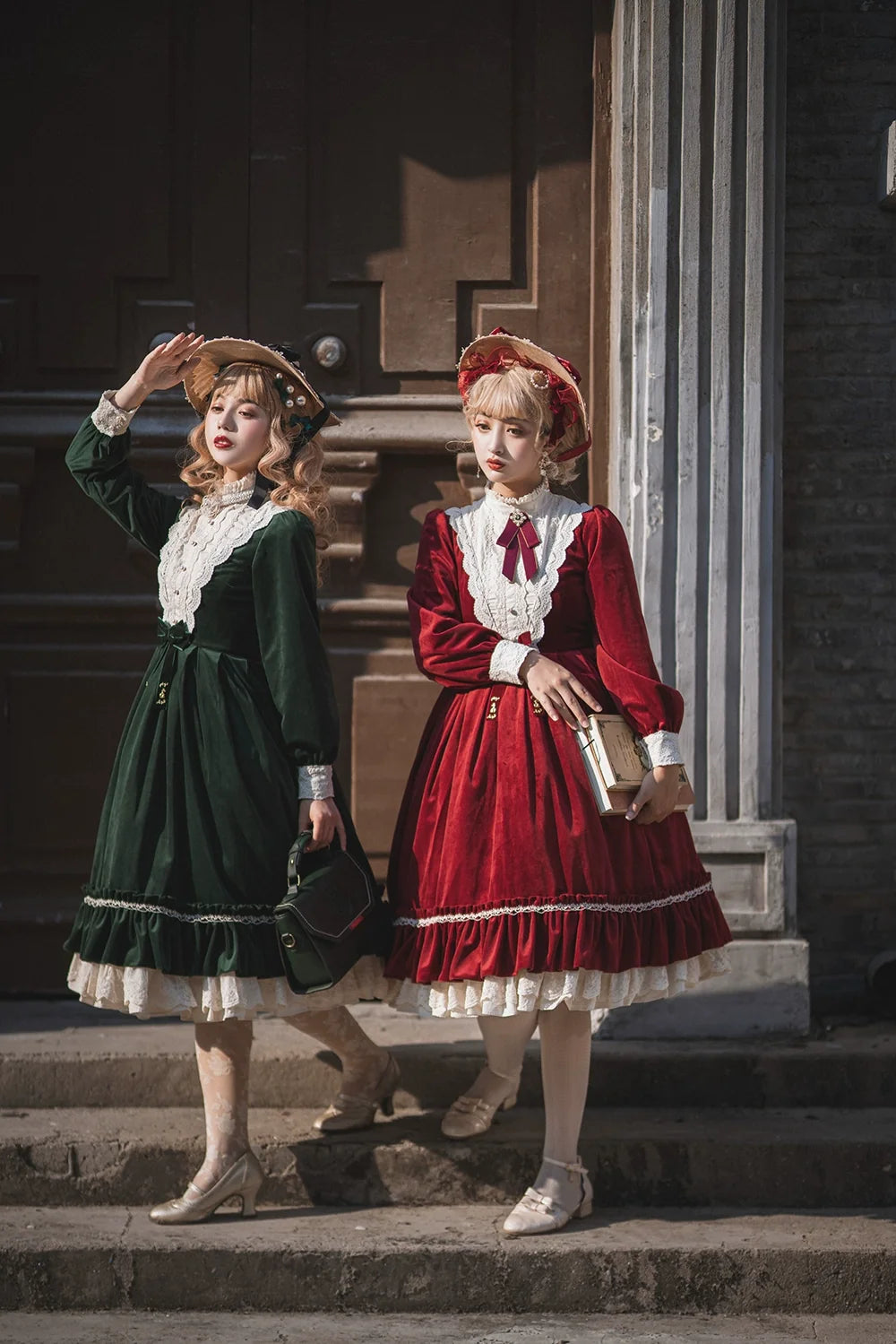 Miss Point - Customized Lolita Dress Vintage - Elegant Velvet OP Dress OP Dress