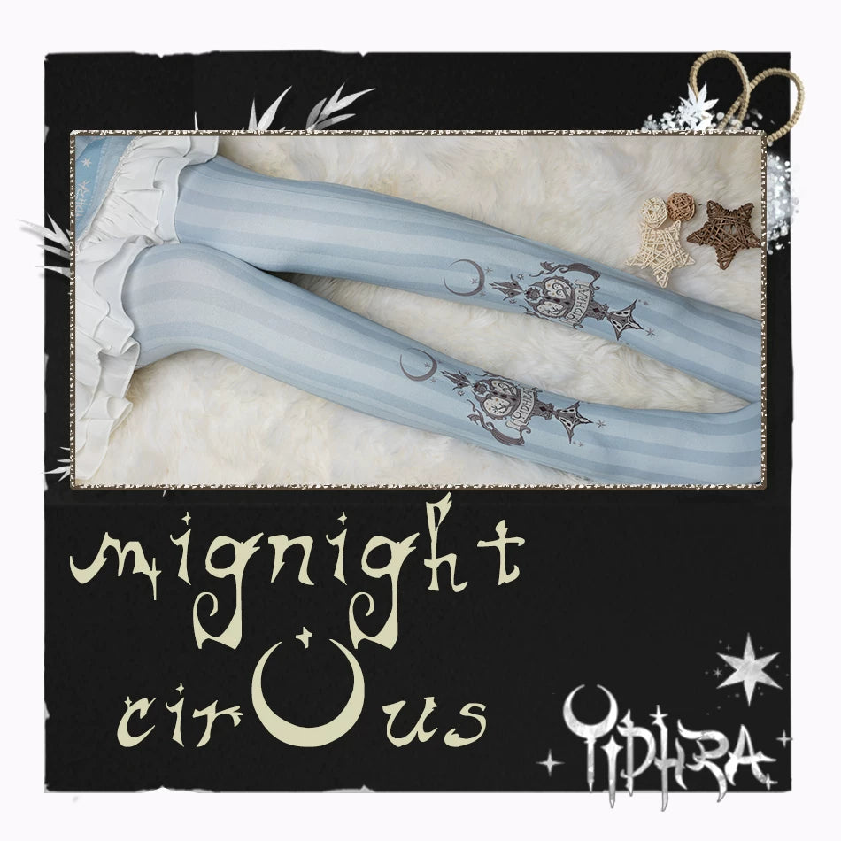 Yidhra Midnight Circus Printed Lolita Tights – detail view 15
