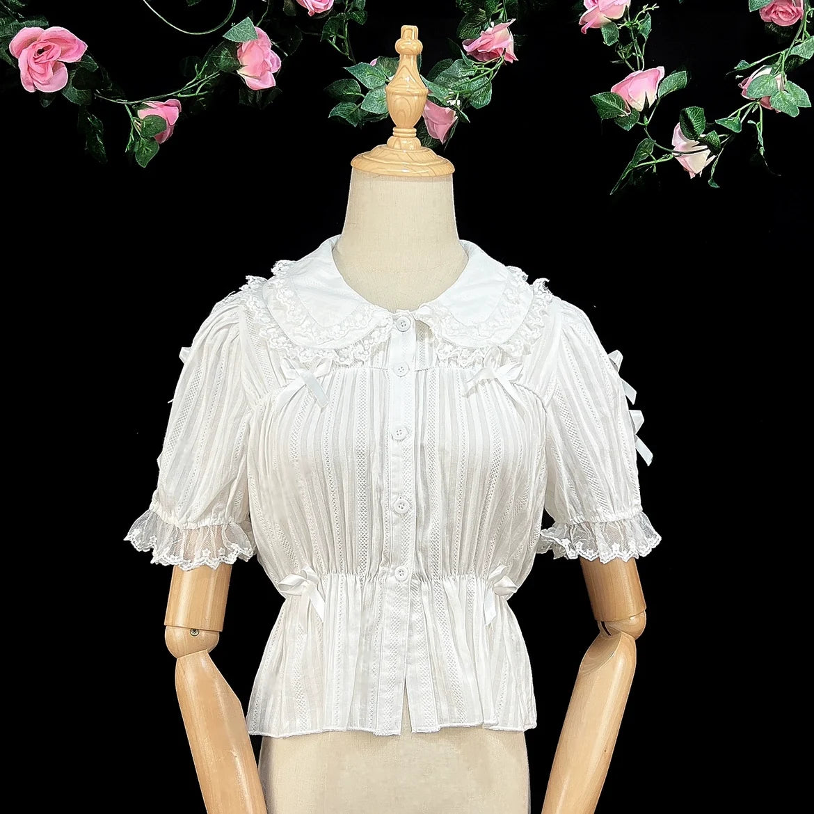 DMFS Lolita - Sweet Lolita Shirt Doll Collar - Blouse High-waisted Innerwear