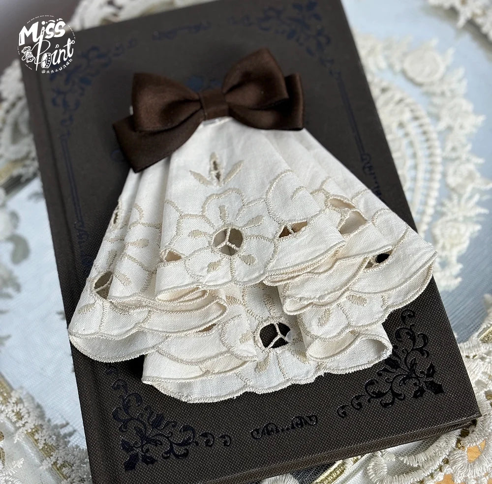 Classical Chocolate - Classic Lolita Accessory Bowler Hat BNT Beret Jabot Jabot - Brown Bow