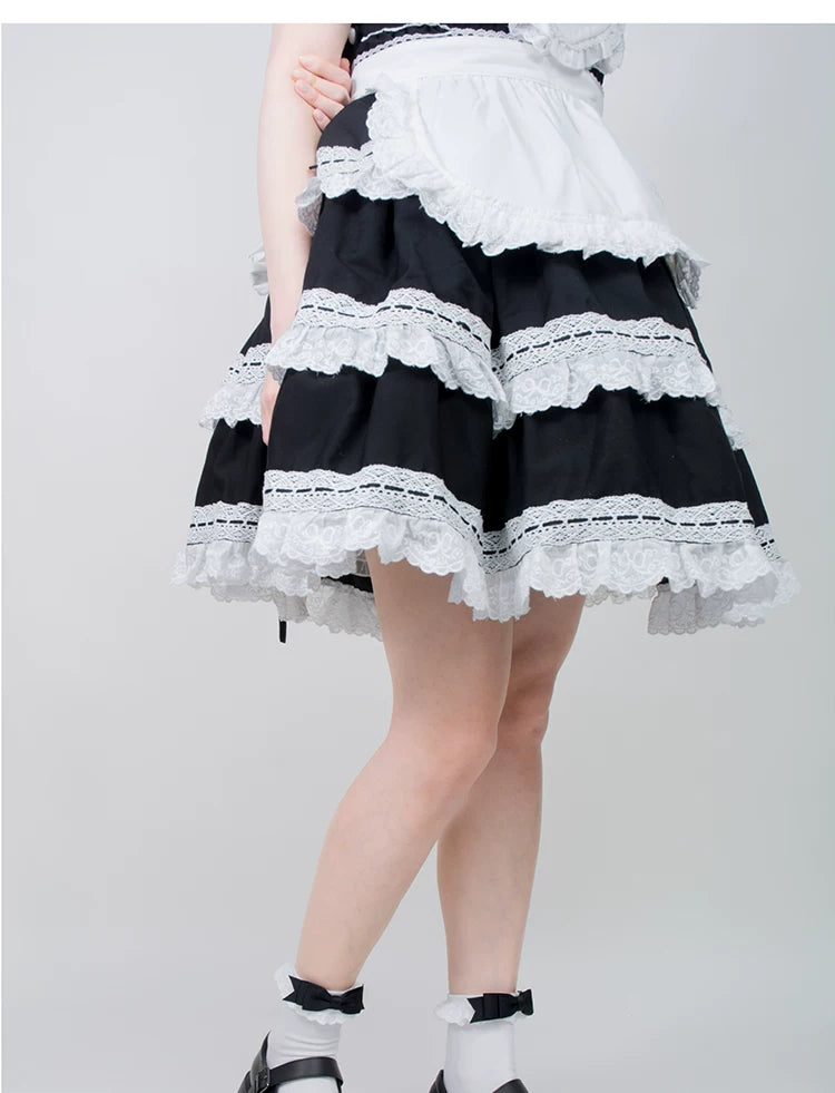roji roji - Doll Bow - Lace-Trimmed Bow Socks