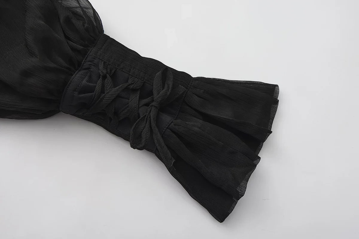 Immortal Thorn - Eternal Treasure Voyage - Ouji Lolita Chiffon Blouse with Ruffles