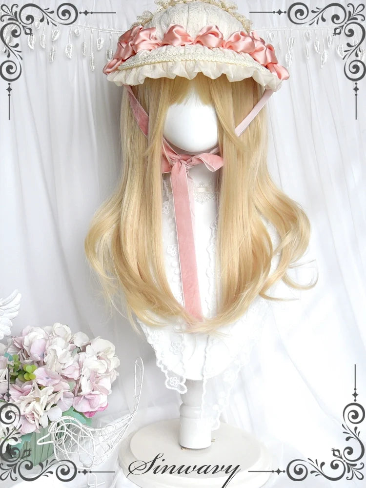 Sinwavy - 55CM Blonde Lolita Curl Wig - Detachable Double Ponytail Wig