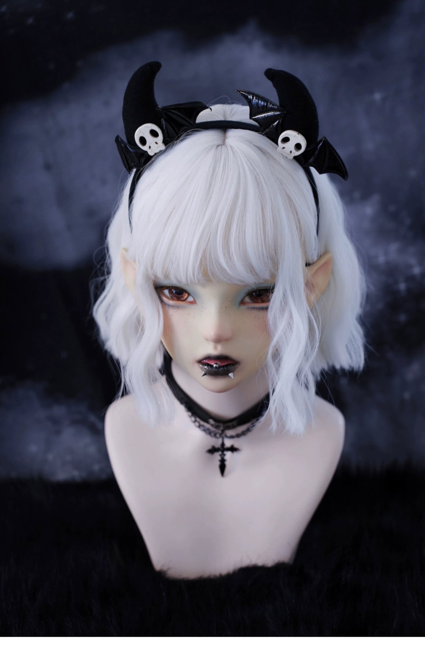 Strange Sugar - Gothic Hair Accessories Set Skulls - Sharks Lolita Clips Headbands Headwear