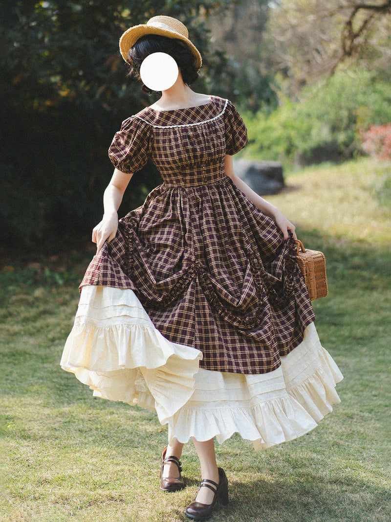 Forest Wardrobe - Forest Picnic - Gingham Dress and Cotton Underskirt - 4