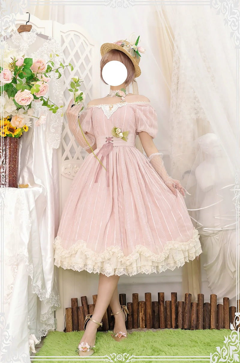 Miss Point - Tulip - Classic Lolita OP Dress Short Sleeve Dress Multicolors