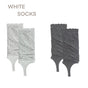 Gris clair + gris foncé, ensemble de 2 paires, harmonie de couleurs superposées / Taille unique