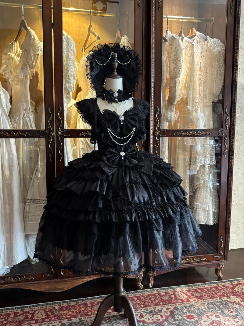 Miaolin Original - Rose Oath - Sweet lolita JSK dress with lace
