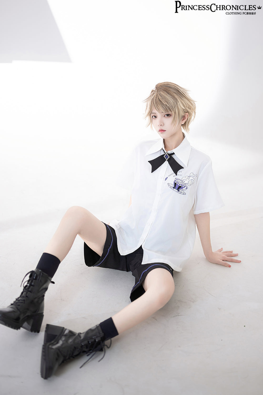 Princess Chronicles - Summer Loose Embroidered Short - Sleeve White Shirt Innerwear