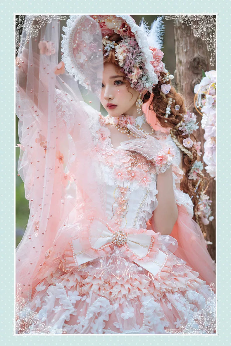 Cat Fairy - Sprite Fairy - Bridal chiffon JSK with multi-tiered