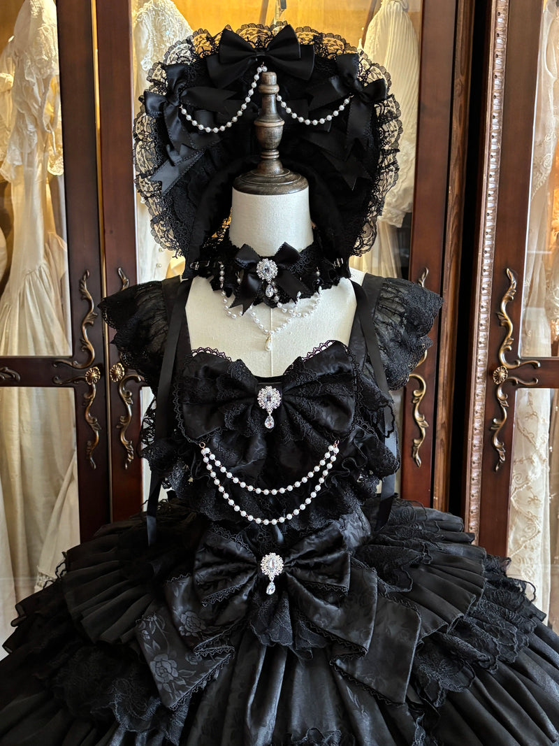 Miaolin Original - Rose Oath - Sweet lolita JSK dress with lace