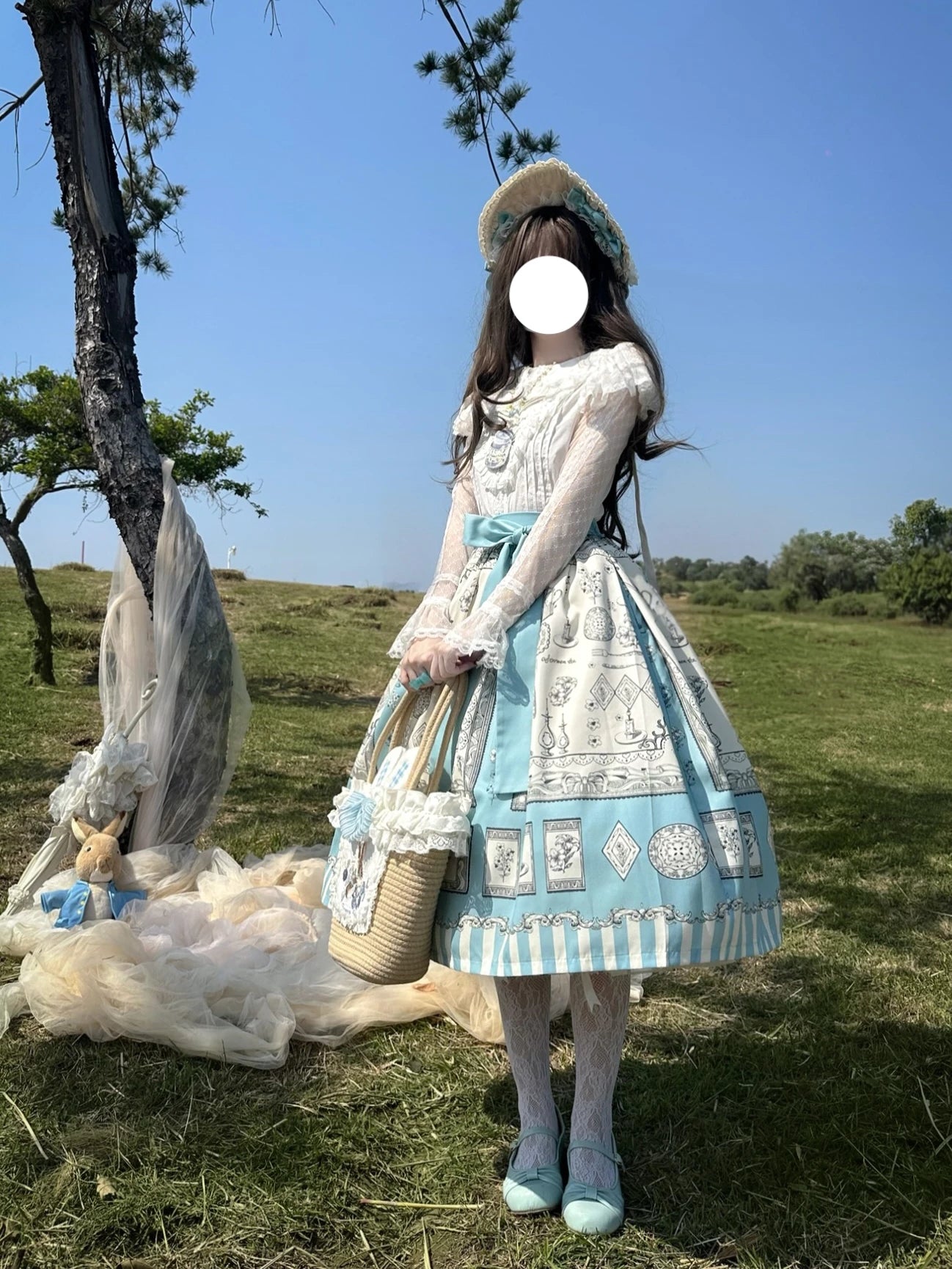 GZYRZ - Porcelain Heart Dream - Lolita Fashion with a Pencil-Style Illustration Print