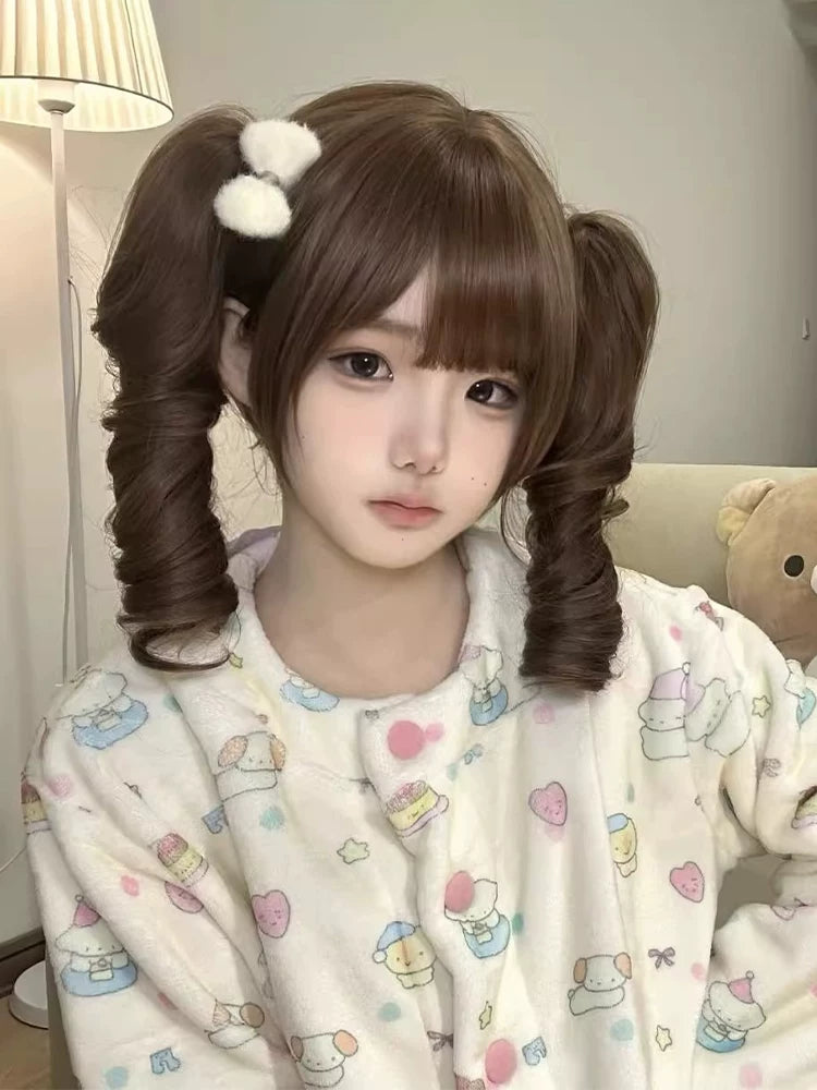 Twin-tail Roman curl full-head wig - view 3
