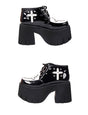33 / black+white patent leather