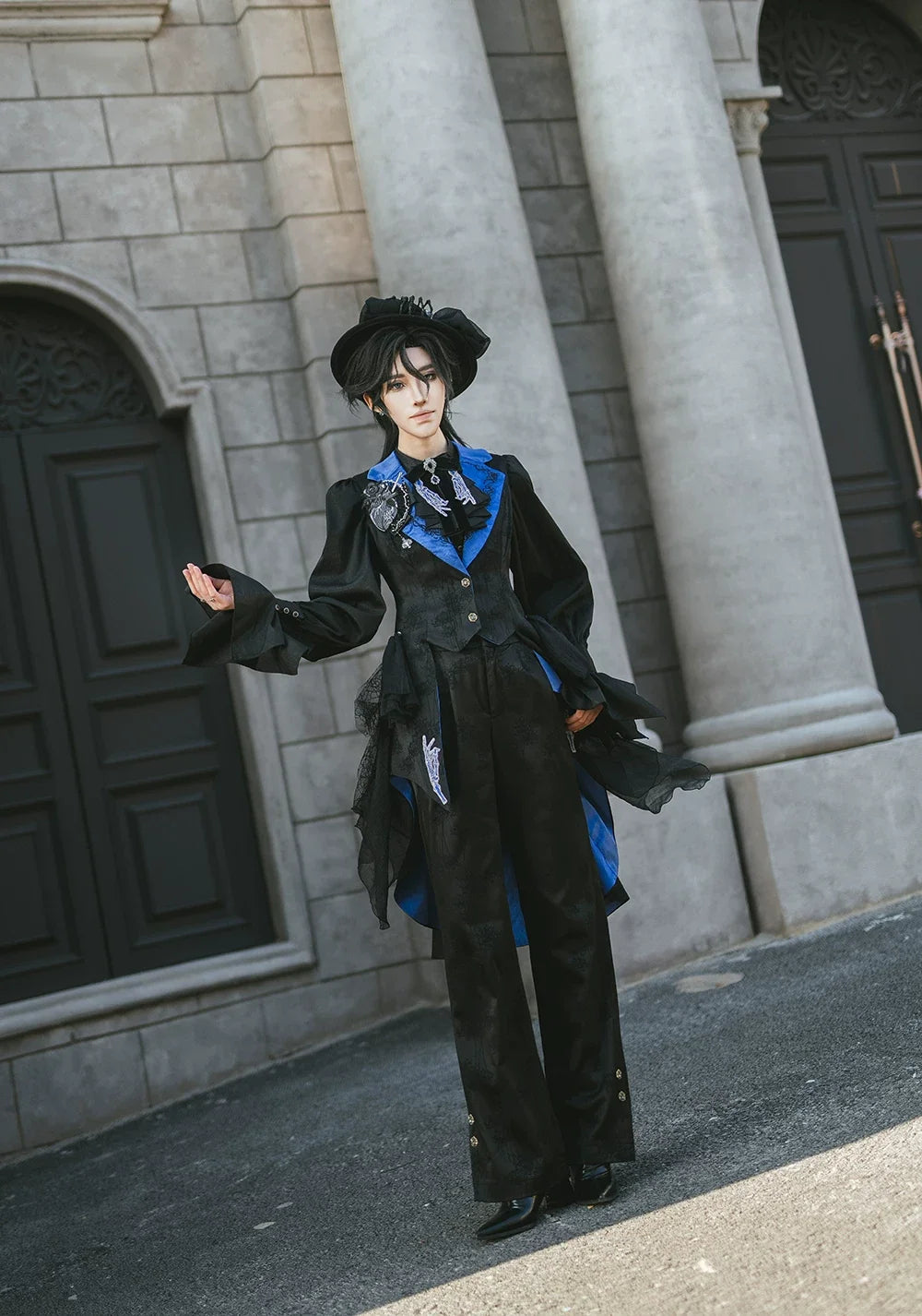 Miss Point - Moonnight Return - Ouji Lolita Jacquard Pants & Shorts, Side Pockets