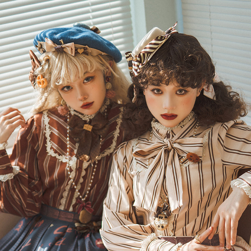 Miss Point - Chocolate Daily Lolita Bow KC Brooch - Brooch
