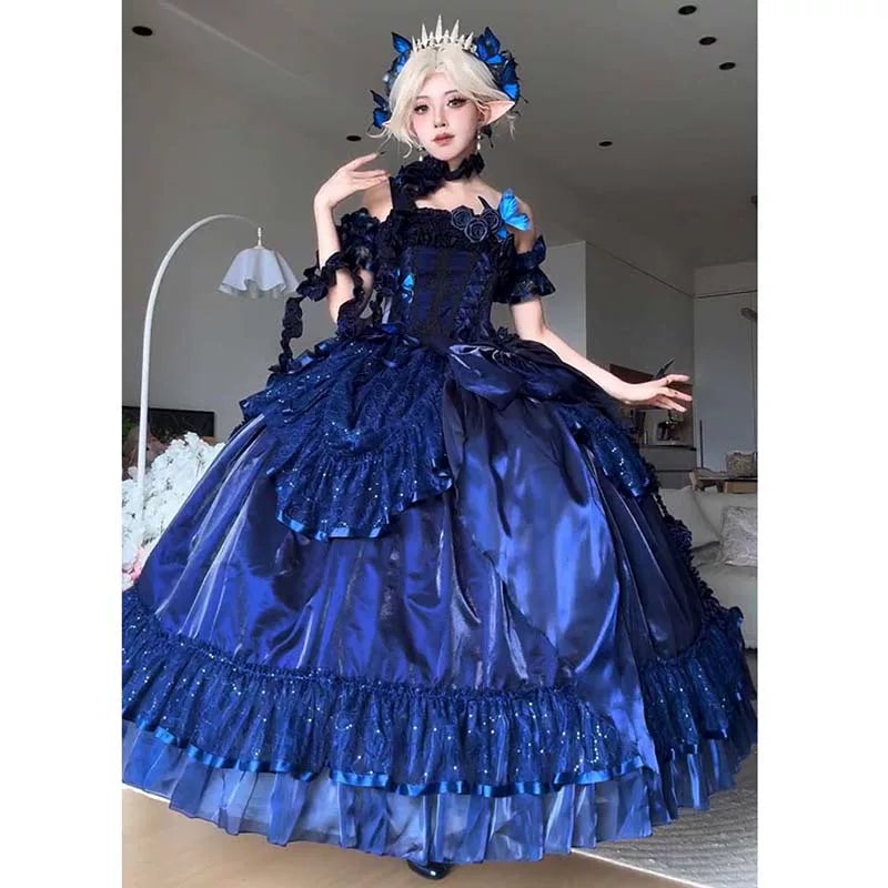 Flora Muse - Silent Manor Lolita Ball Gown - Off-shoulder tiered