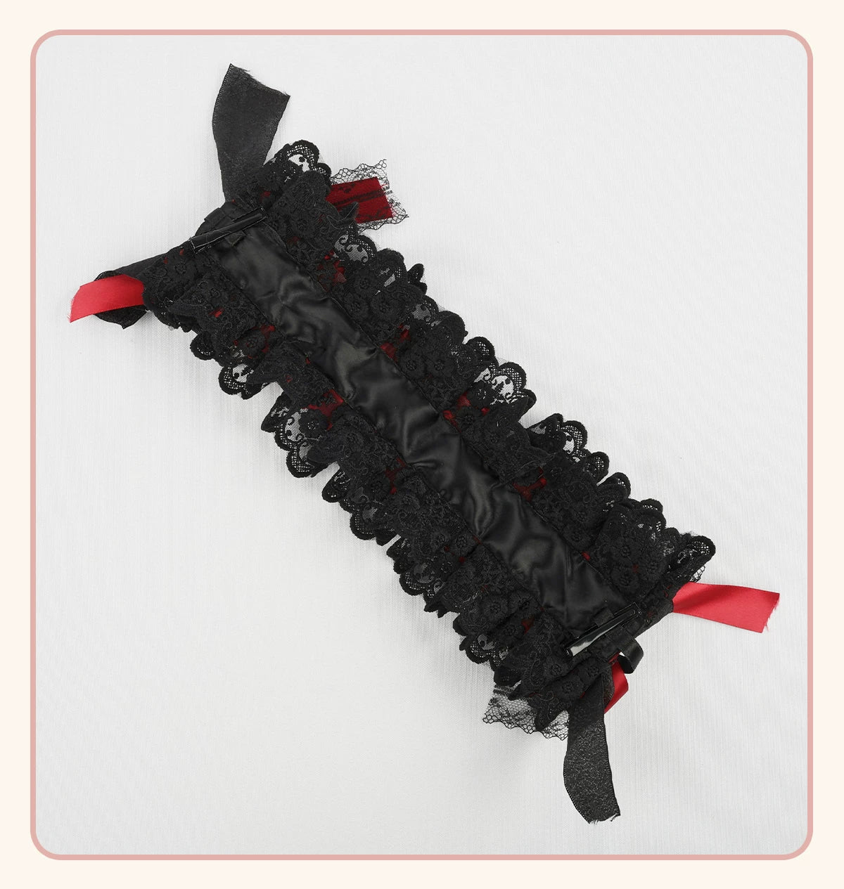 Stardust Rose - Rose Covenant - Lolita Accessories with Red Roses and Black Lace