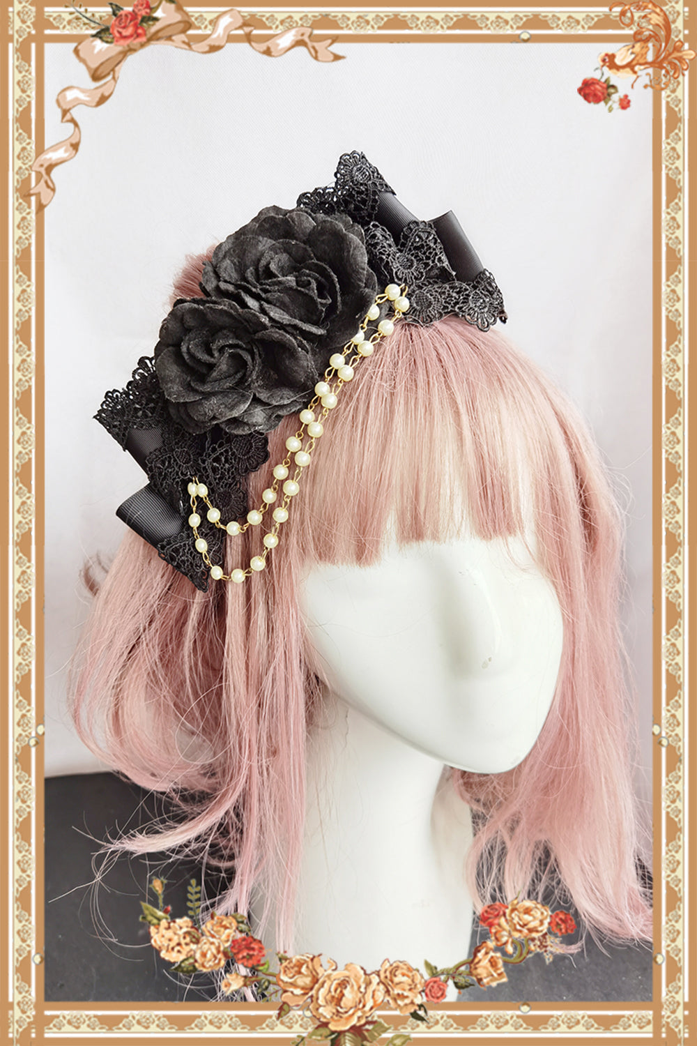 Infanta - Elegant Lolita Headdress Flower Clip - Headwear