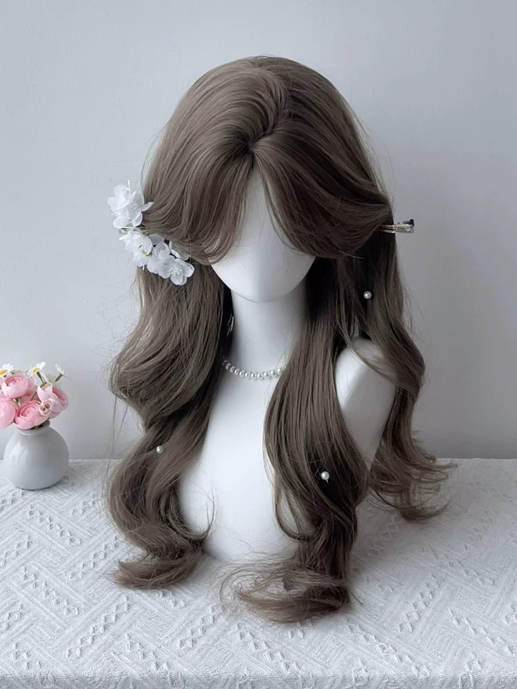 Kunkun Fish Anonymous Thoughts mint beige-brown curly wig - view 4