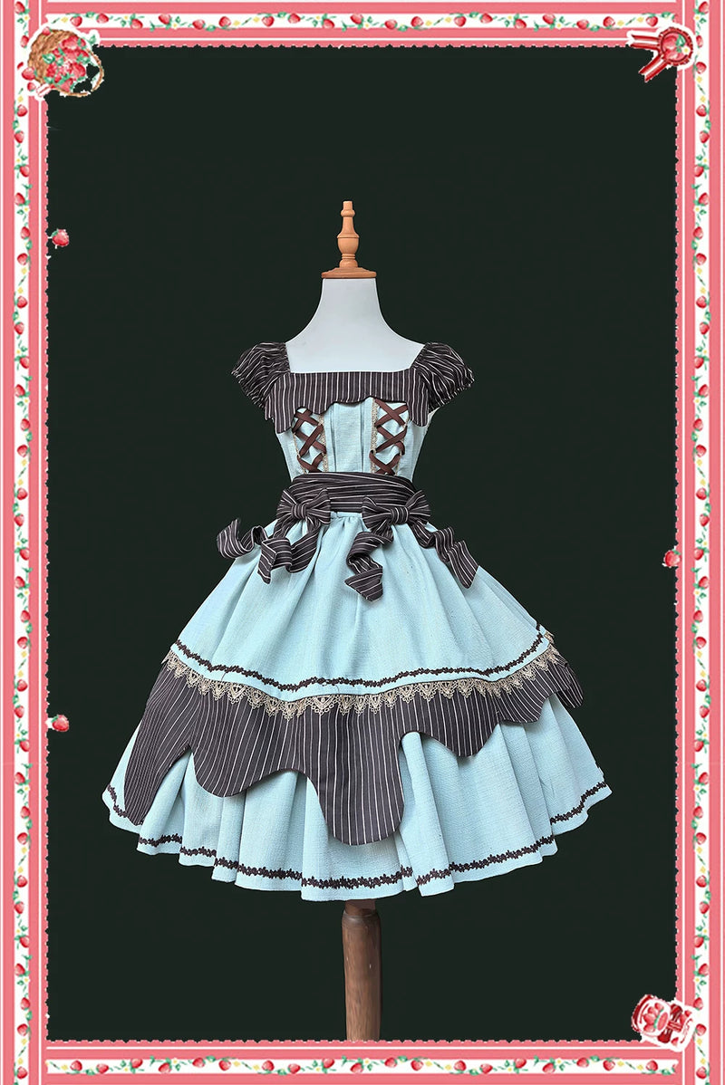 Infanta - Berry & Mint Chocolate - Striped Lolita OP
