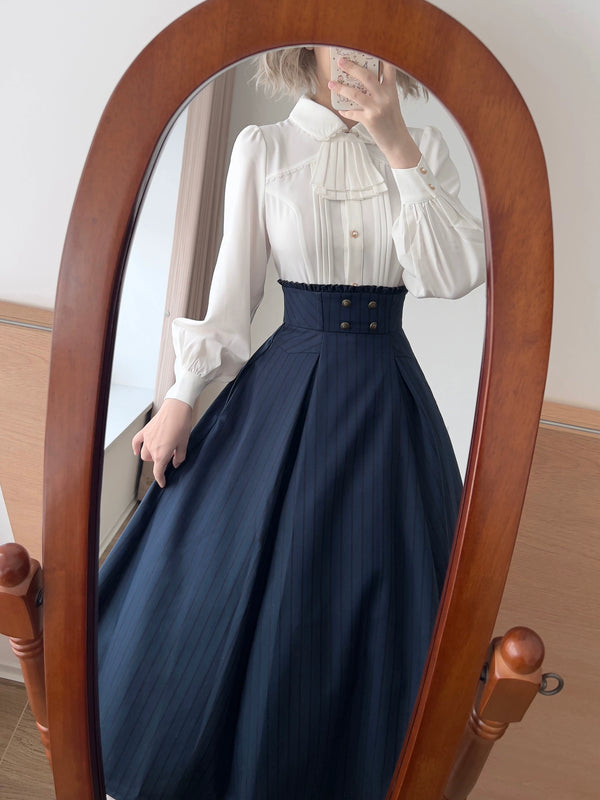 Forest Wardrobe - Forest Journal - Boned High-Waist Striped Skirt - 1