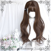 Sinwavy - Lemon Tree - Dark Brown Long Curl Wig with Air Fringe - Dark Brown